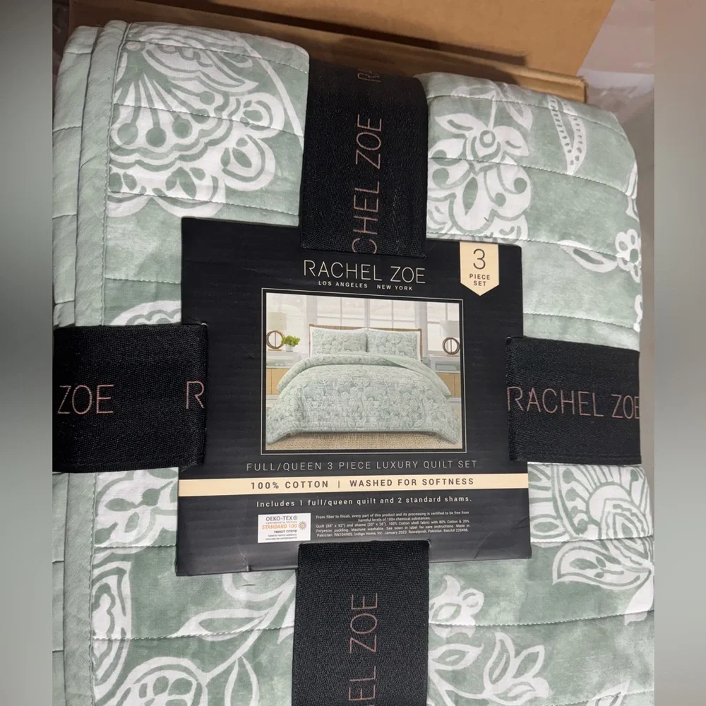 🎉LAST PIECE‎ 🎉 RACHEL ZOE 3pc Orcas Floral Cotton Quilt Set